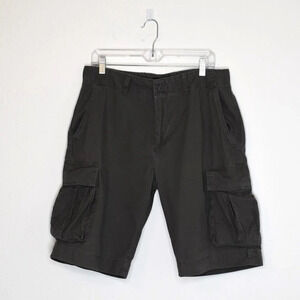 Gap Mens Cargo Shorts Sz 33 100% Cotton Oversized Pockets Khakis Outdoor Hiking